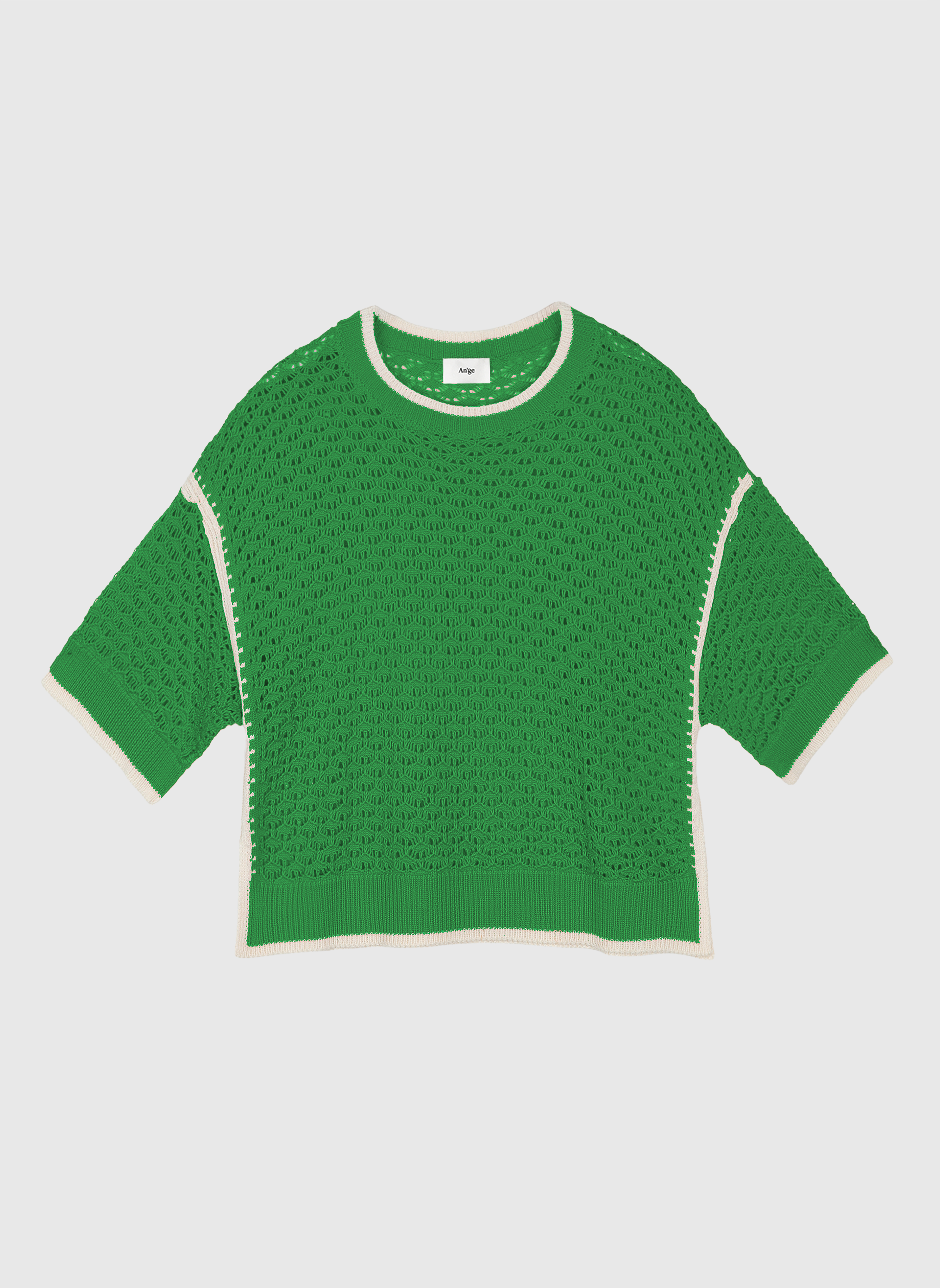 Ange Paris Pullover Valmie Apfelgrün Baumwollmix