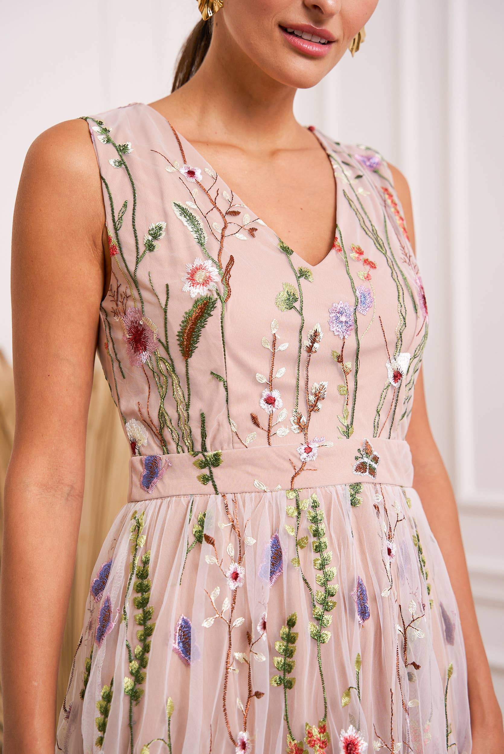 Choklate Paris Kleid Josephine Rosa aus besticktem Tüll