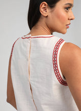 Ange Paris Blusen Top Somina 100% Baumwolle Ecru