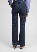 AN’GE Paris Parmy Stone Blau Straight-Flare Jeans