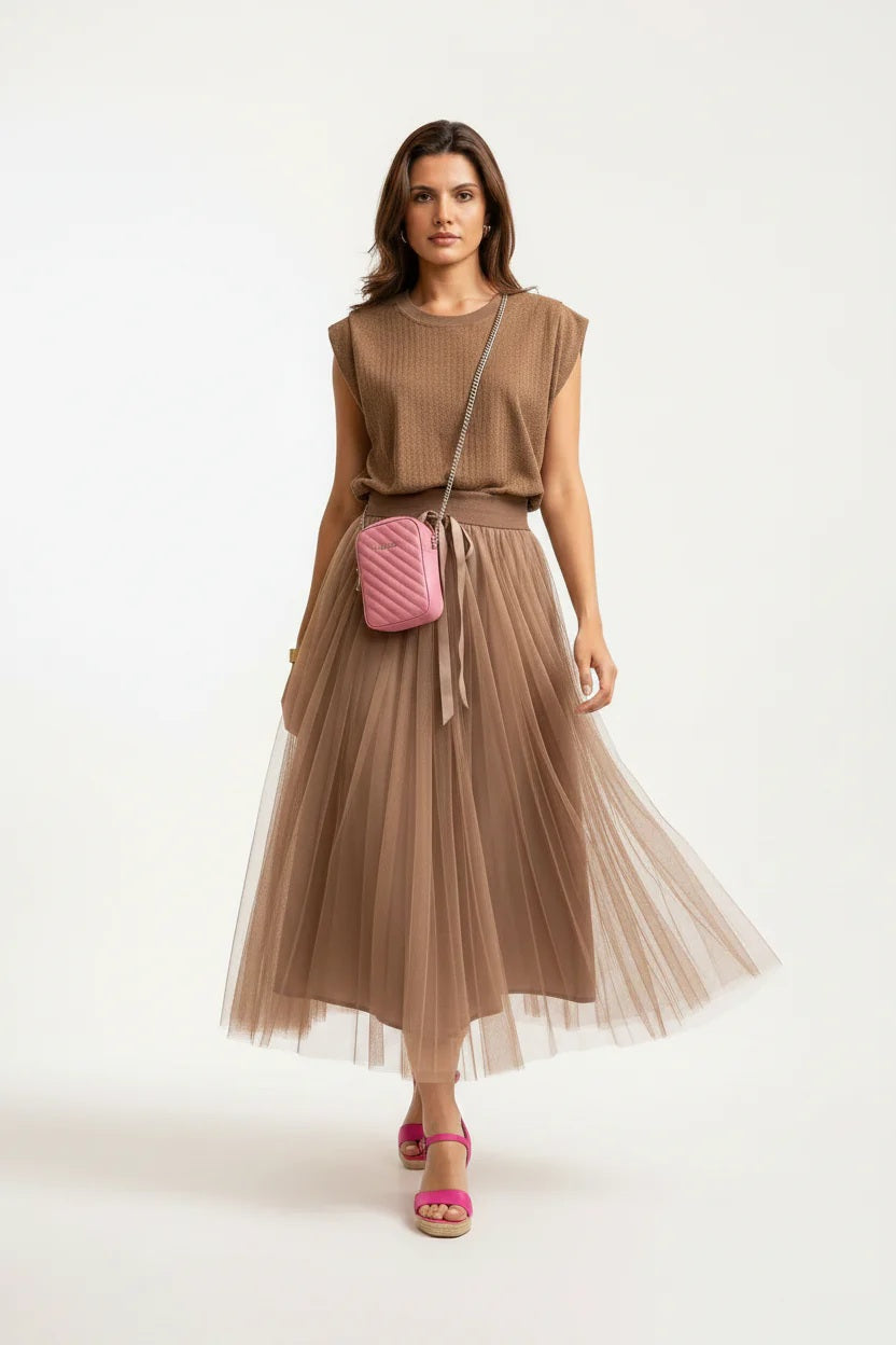 Choklate Paris Strick-T-Shirt Alizée Taupe