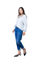 ANA & LUCY Mom-Fit Jeans „Jeanne" Mittelblau | Signature-Modell