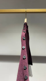 Choklate Paris Kurzarmpullover Lou mit Schulterknöpfen Pflaume