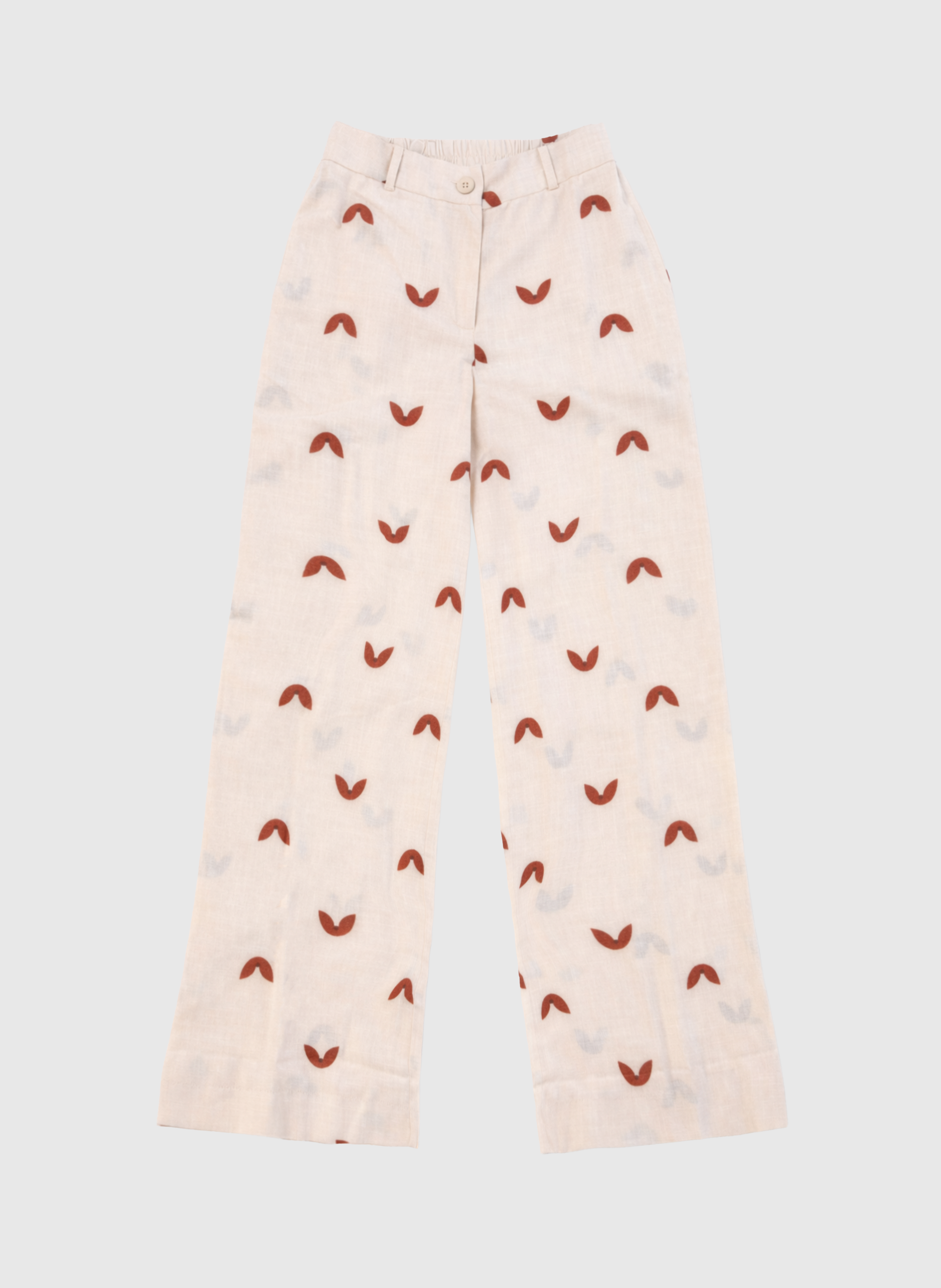 Ange Paris Hose Romila Baumwollstickerei Ecru