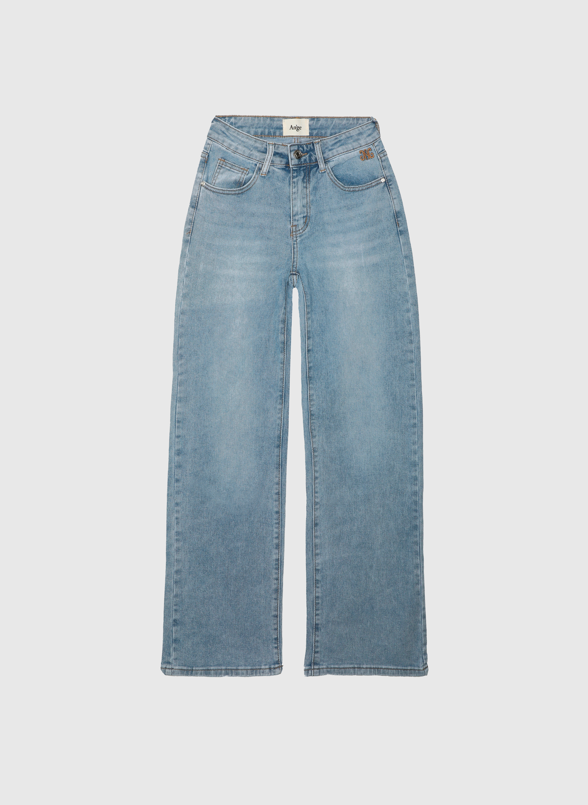 Ange Paris Jeans Pipoche Hellblau Gerader Schnitt
