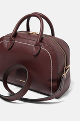 Lanidor - Handtasche in Bordeaux mit Kontrastnähten