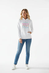 Zwillingsherz Hoodie - Beginne jeden Tag mit einem Gedanken ans Meer in Weiß