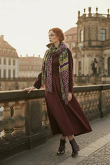 Attentif Paris handgefertigte kurze Wolljacke – Bordeaux
