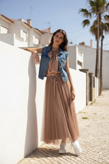 Ana & Lucy Jeansweste Damen "Lottie" Verwaschenes Jeansblau