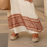 Lanidor Plateau Sandalen mit gekreuzten Riemen Beige