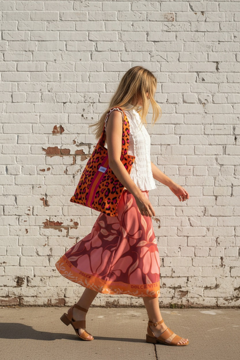 Ange Paris Midirock Rivila Rosa Blumenprint