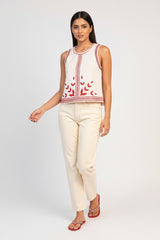 Ange Paris Blusen Top Somina 100% Baumwolle Ecru