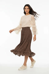 Choklate Paris - Spitzenbluse mit gestuften Ärmeln Ecru