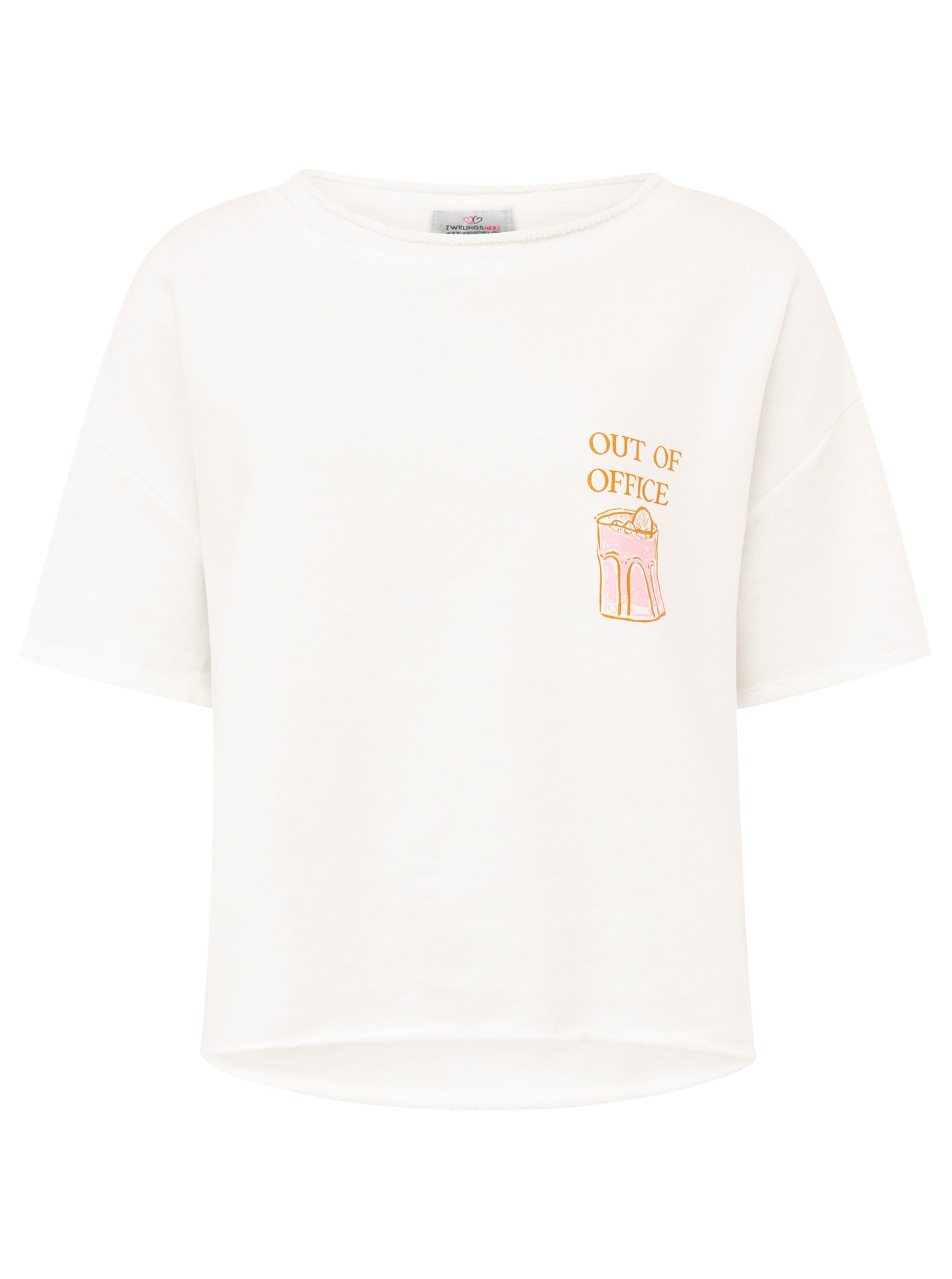 Sweatshirt "Out of Office" - Kurzarm -  Weiß