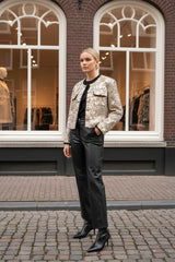 Choklate Paris kurze Tweedjacke Jenny mit Pailletten Schwarz-Weiß
