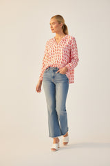 Ana & Lucy Damen-Jeans mit weitem Bein und Chino-Taschen Hellblau