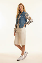 Zwillingsherz Bluse Wild Love Beige Animalprint Langarm