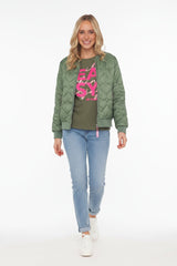 Zwillingsherz T-Shirt aus Baumwolle "Easy" Olive