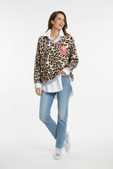 Zwillingsherz Sweat Pullover Leo Hellblau - Viskosemix